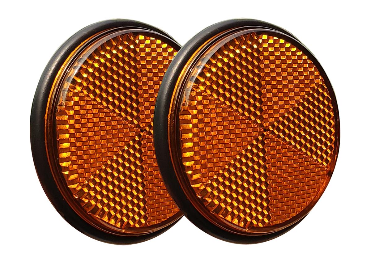 [HCM]Bộ 2 mắt mèo tròn phản quang + path gắn xe máy ( Chọn màu )