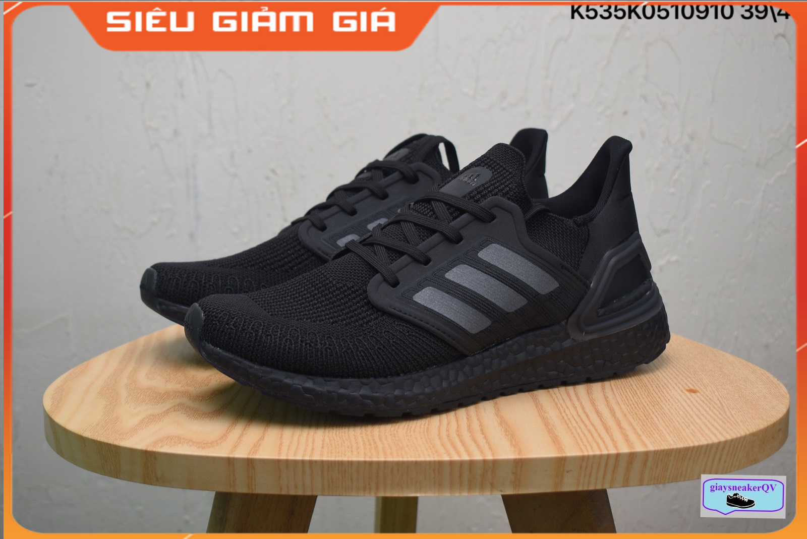 Giày Thể Thao Ultra Boost 6.0 Full Đen Dành Cho Nam Nữ
