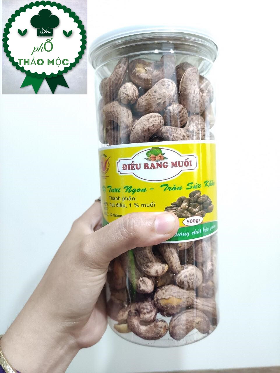 500gr hạt điều rang muối nguyên hạt loại 1