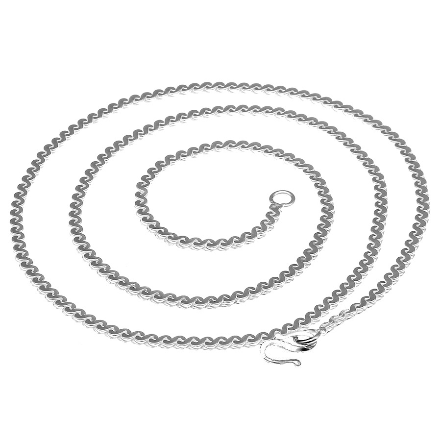 Dây Chuyền Nam Kiểu S Dẹt Nam Tính Dài 50-51cm BẠC HIỂU MINH DBN025