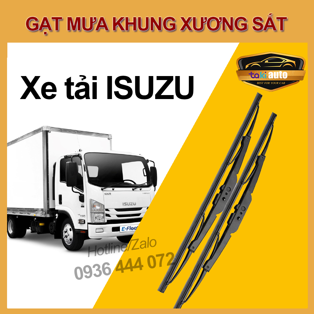 Gạt mưa xe tải Isuzu QKR, NQR, NMR cần gạt nước mưa xe tải isuzu, lưỡi gạt mưa, chổi gạt mưa, gạt cực sạch êm