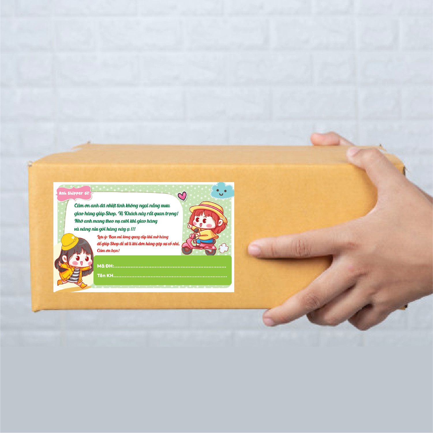 [HCM]combo 100 Tem dán cảm ơn shipper NHÃN CÁM ƠN SHIPPER-MẪU 9