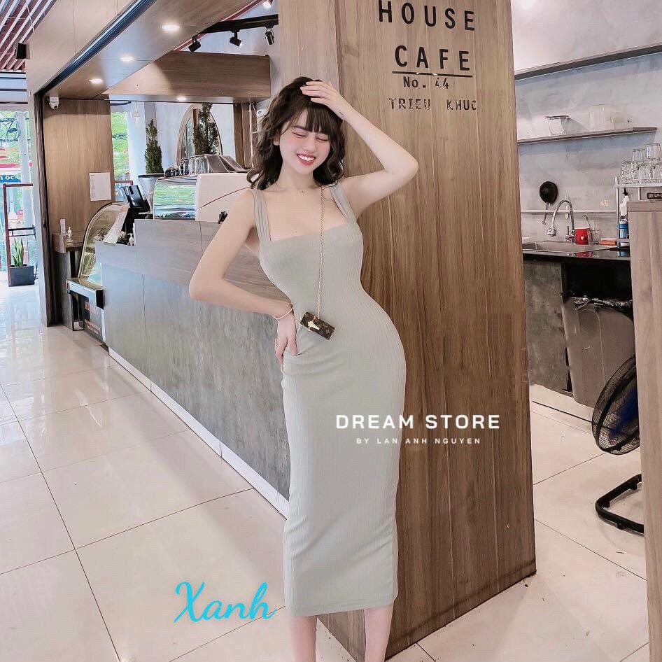 Đầm 2 dây form dài, đầm nữ maxi bảng to (Freesize)