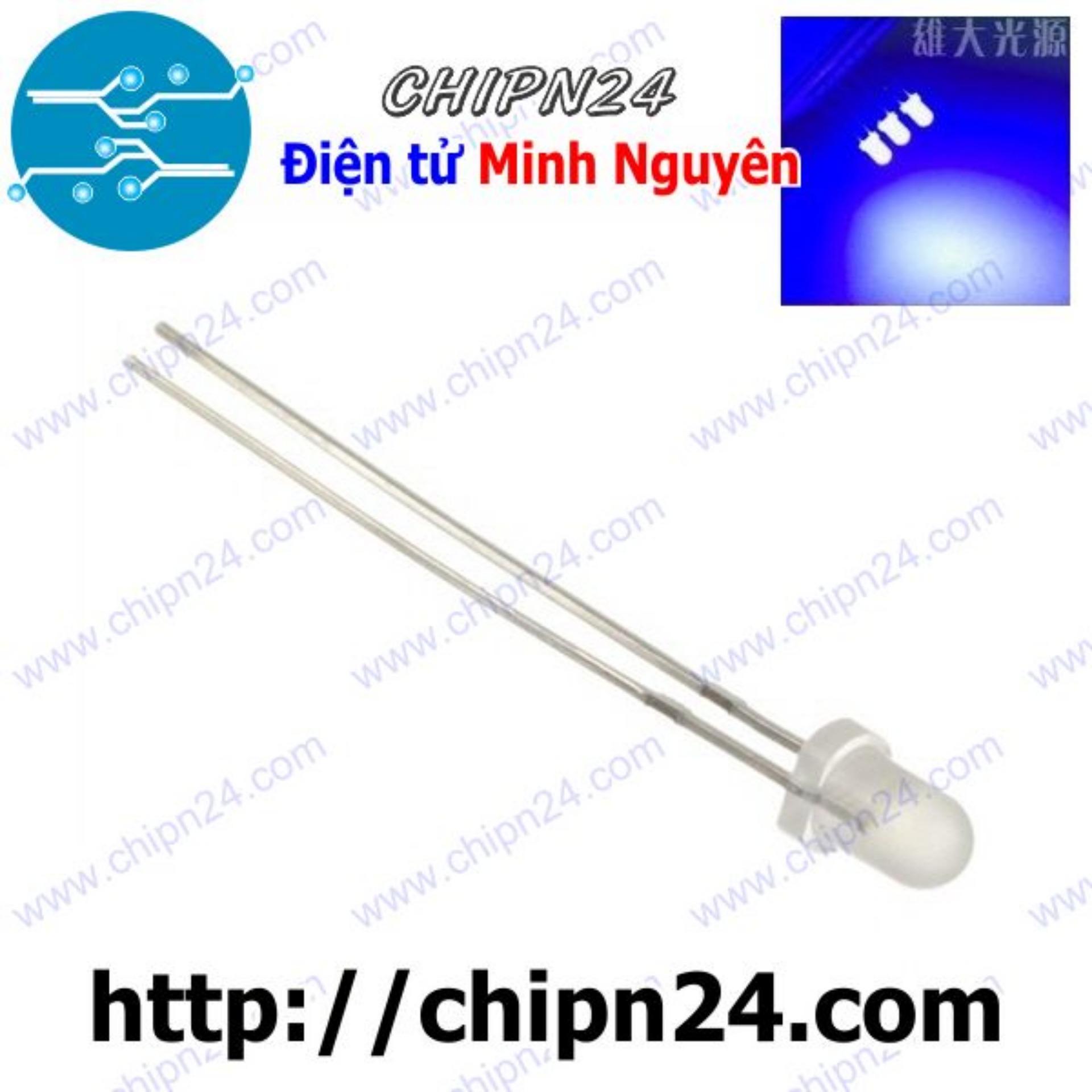 Led 3mm đục màu xanh dương