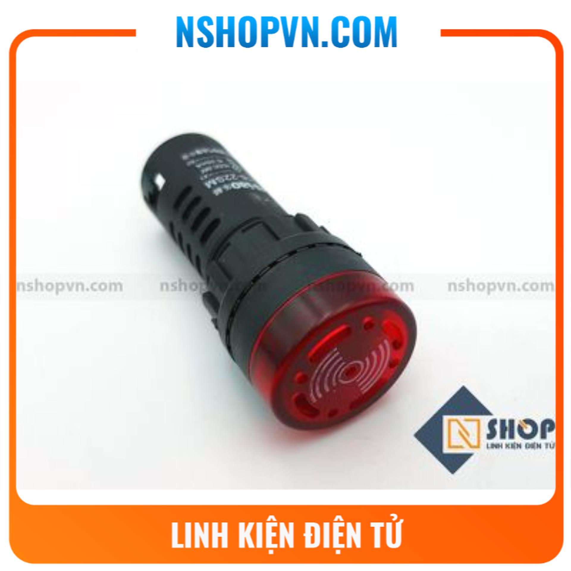 Đèn báo có còi ad16-22sm màu đỏ 220v
