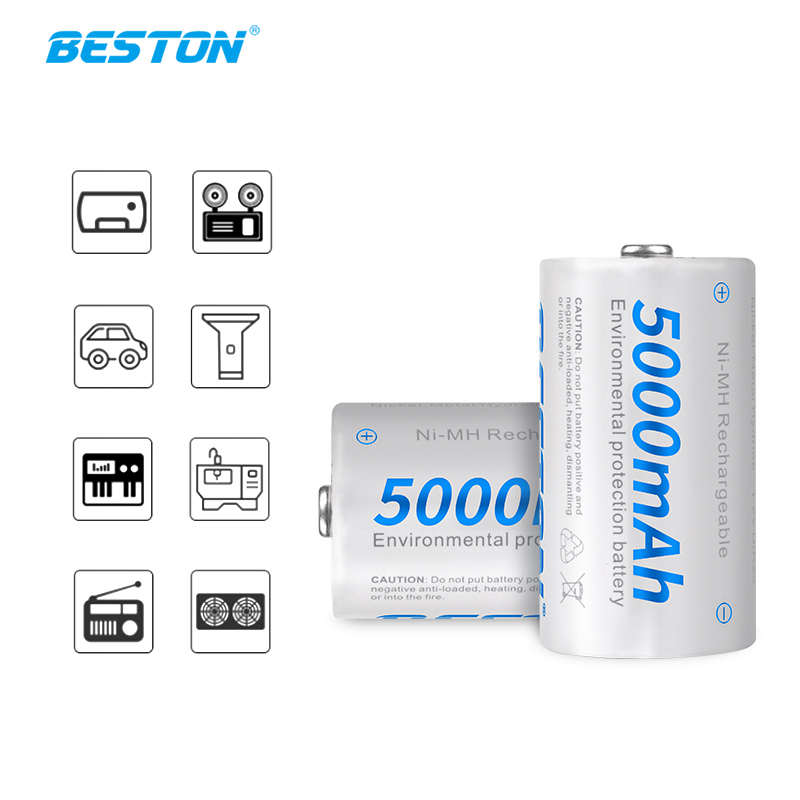 Pin Đai Sạc D 5000mAh (Vỉ 2Pin) Beston Cho Bếp Ga, Đèn Pin, Thiết Bị Công Nghiệp, Pin con ó