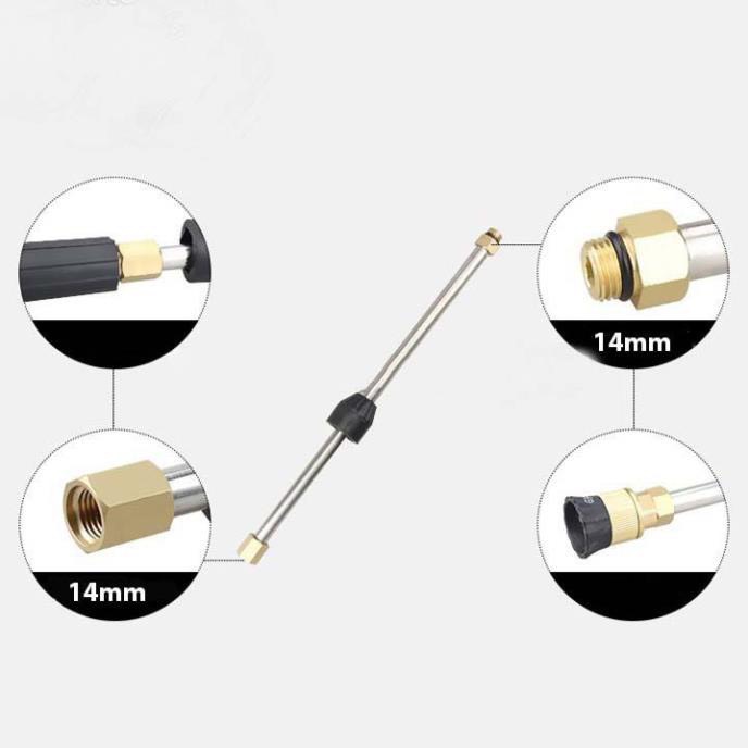 Ống nối dài súng rửa xe áp lực cao của máy xịt rửa áp lực| Cần xịt rửa xe| Thanh nối dài súng xịt rửa áp lực - Dài 30 cm hoặc 35 cm
