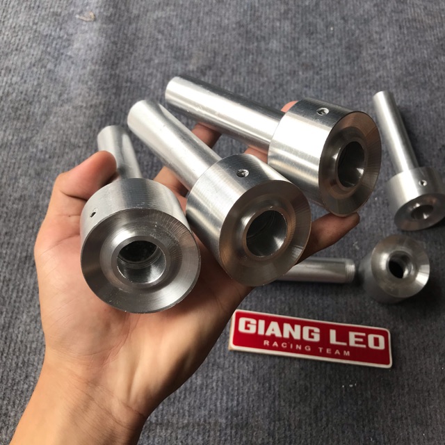 Tiêu nhôm cnc nguyên khối gắn cho pô leovince miệng séo giảm tiếng ồn không phè