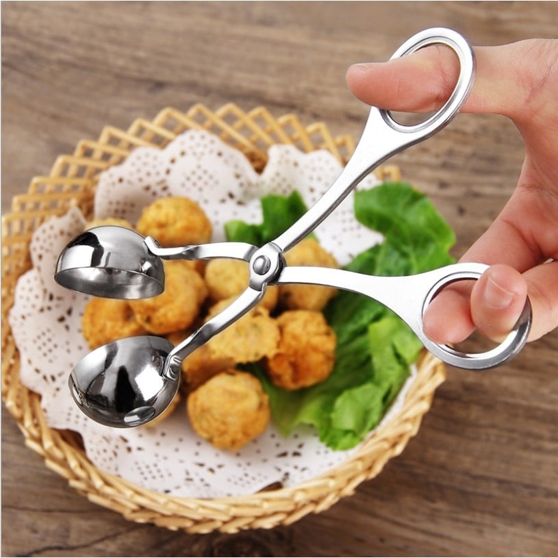 Cây kẹp làm thịt viên chả cá viên bò viên xíu mại....chất liệu inox 304 sáng bóng bền đẹp tiện lợi -