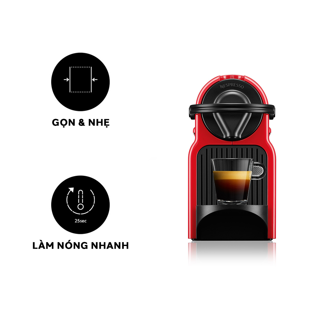 Máy pha cà phê viên nén Nespresso Inissia - Đỏ
