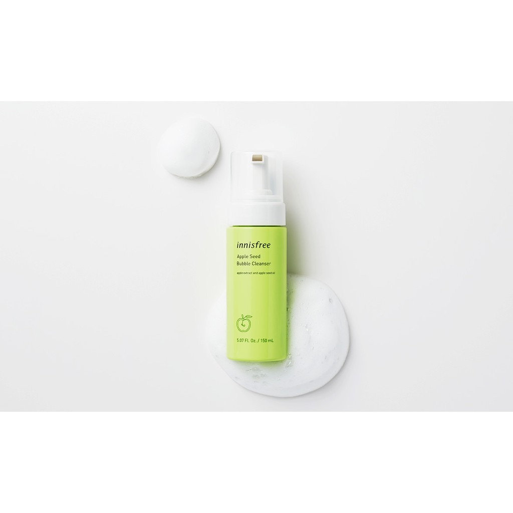 Sữa rửa mặt làm sạch dạng bọt innisfree Apple Seed Bubble Cleanser 150ml