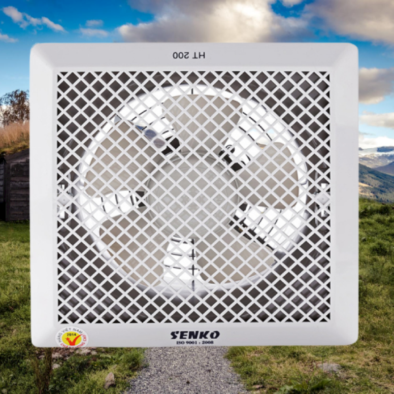 Quạt Hút Thông gió Âm trần SENKO HT 200 (30W) 2 chiều hút và thổi Hàng chính hãng,Quạt hút SENKO siêu bền làm mát làm thoáng không khí cho ngôi nhà bạn