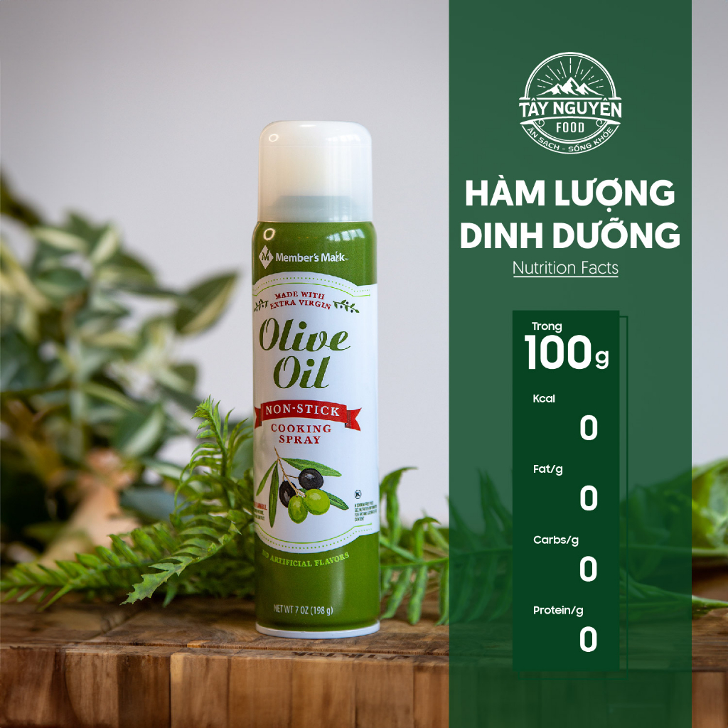 Dầu Olive dạng xịt 0 Kcal (198g)
