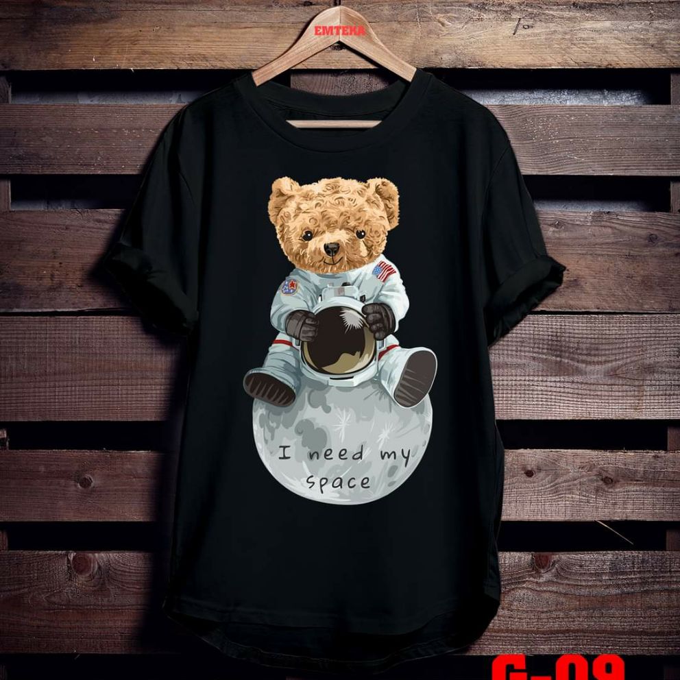 Áo thun TAY NGẮN Gấu I need my space (TAY LỠ IB)