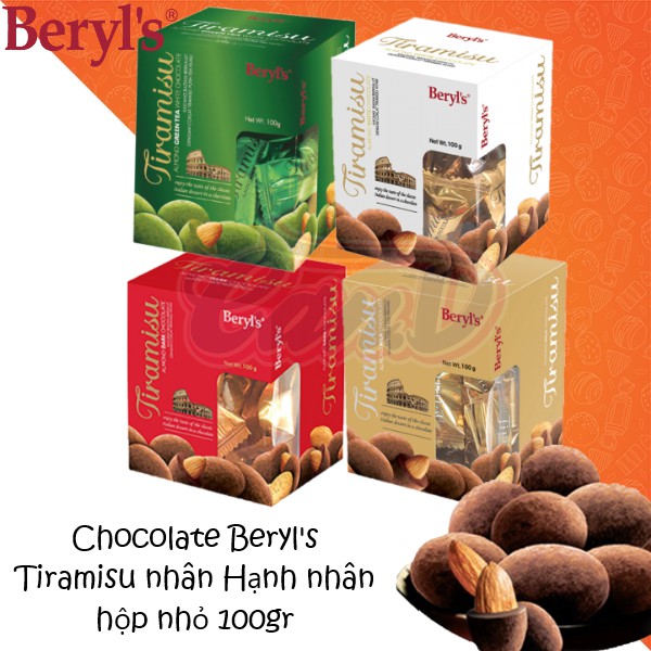 Socola Hạnh Nhân Beryl’s Tiramisu Malaysia 100g- đồ ăn vặt