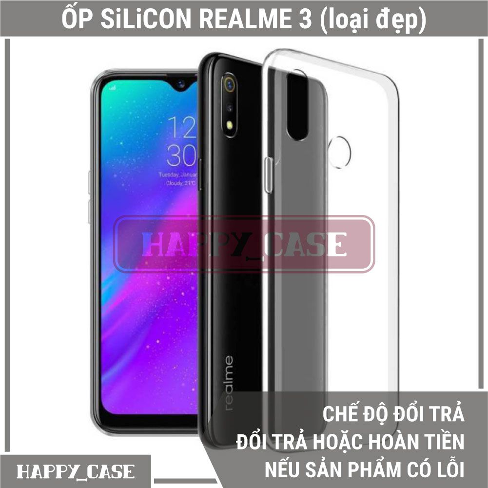 Ốp Lưng Điện Thoại Realme 3 (Loại Đẹp) Thin Transparent Silicon