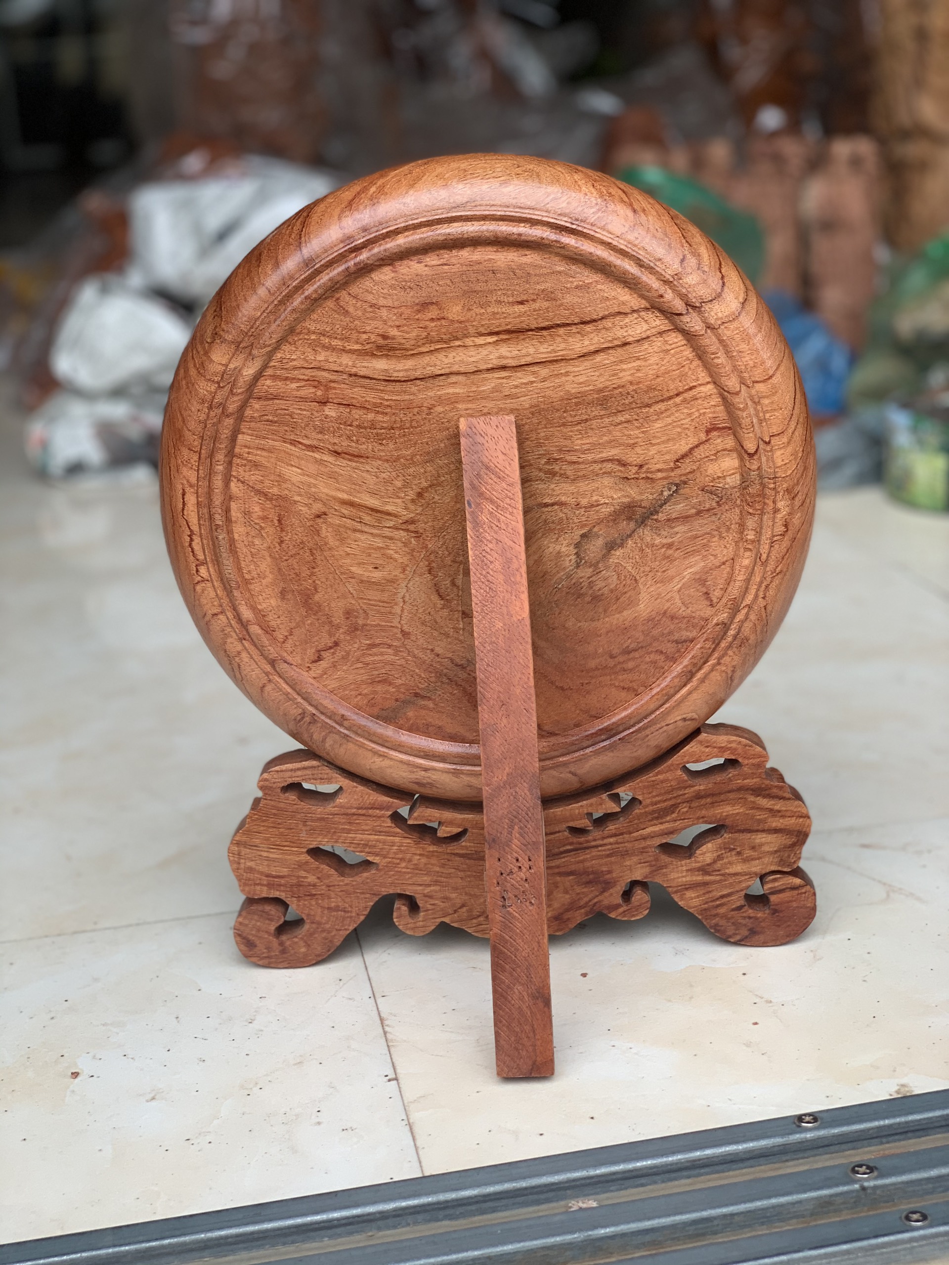 Tranh Đĩa Gỗ (Mẫu Chữ Nhẫn ) Siêu Vân Đường Kính 30