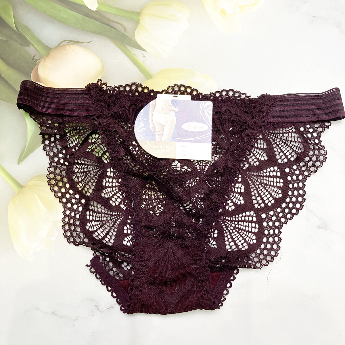 Ql17002 women's all-thin soft lace briefs underwear