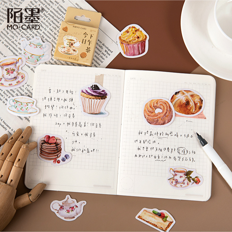 Hộp 46 Sticker Chủ Đề Ly Cà Phê Trang Trí Planner - Case Sover