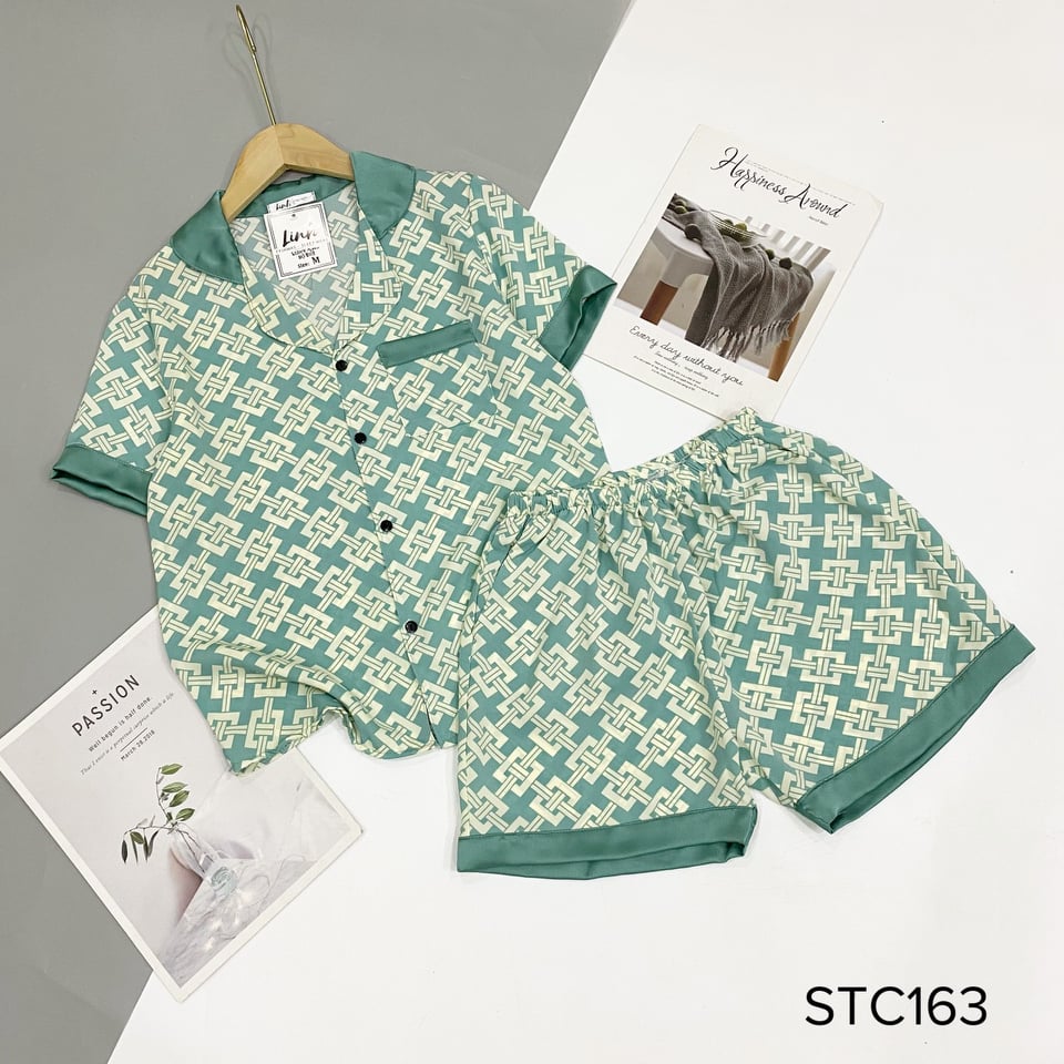 Bộ pijama đùi lụa mango cao cấp có size