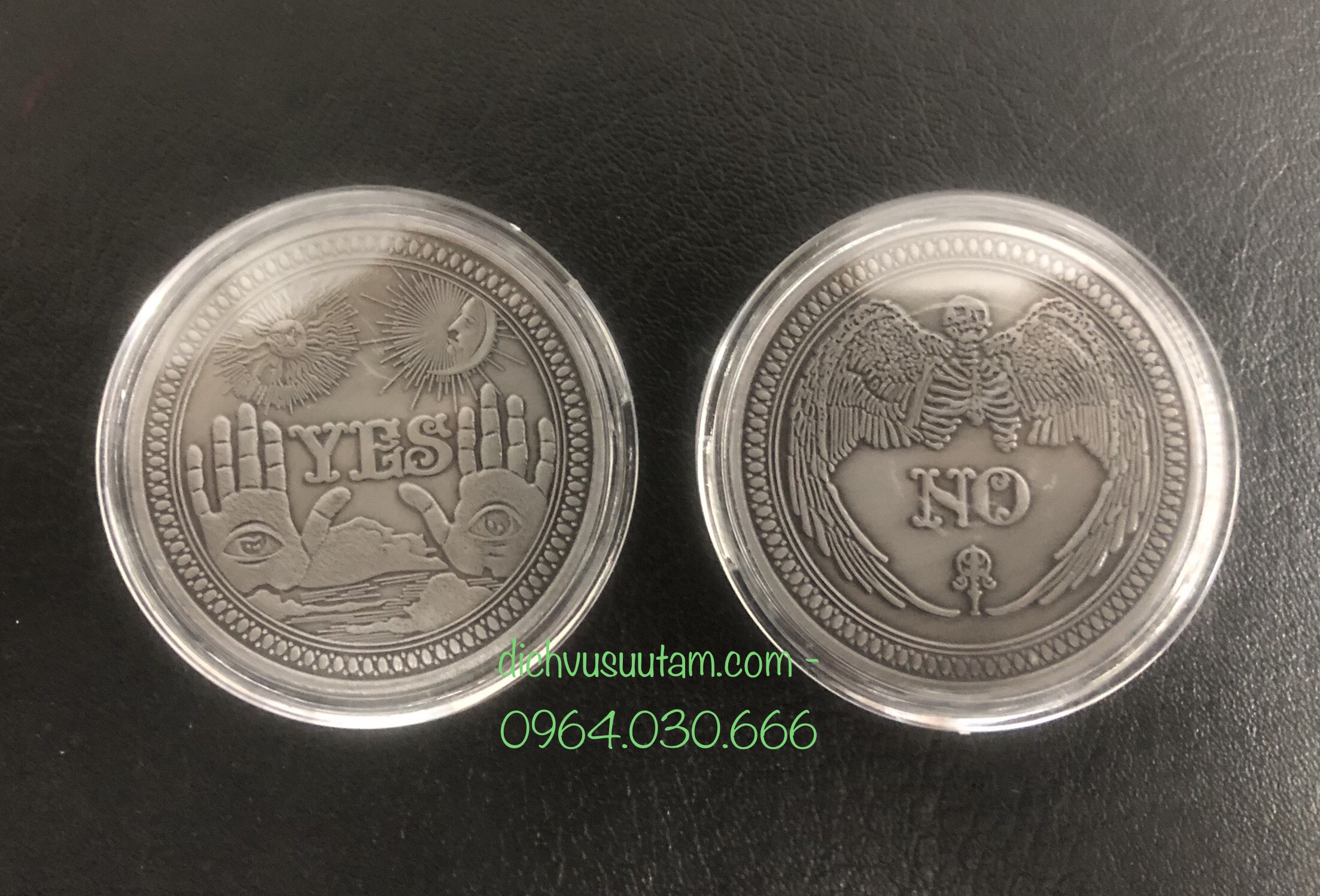 Đồng xu lưu niệm phong thủy Yes - No