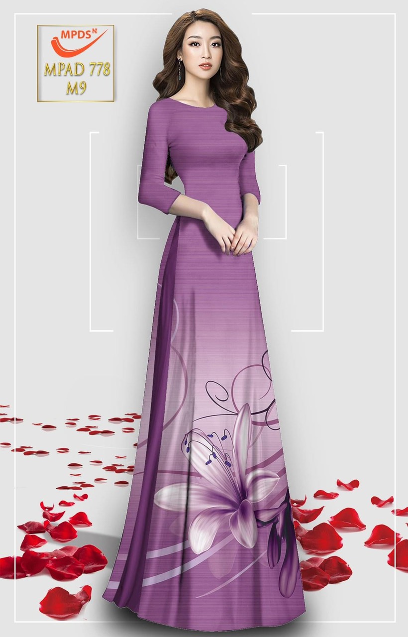 Vải áo dài in 3D VT