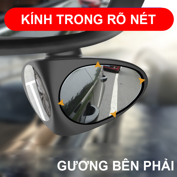 Gương hậu điểm mù bánh trước và bánh sau xe hơi
