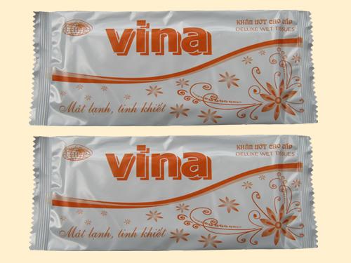 combo 100 Khăn Lạnh Tiệt Trùng VINA Hồng