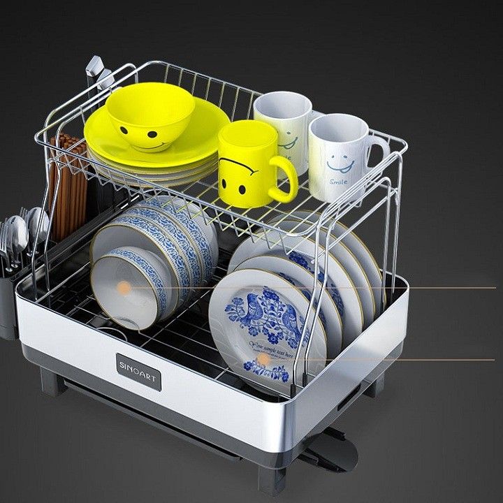 Kệ để chén bát 2 tầng inox sinoart