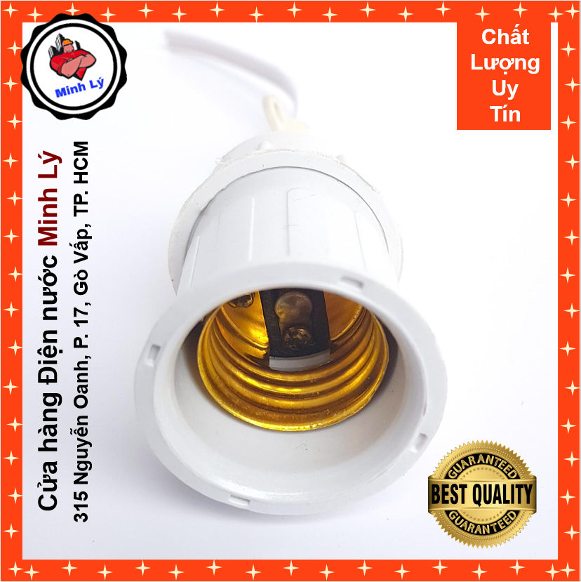 Đui Đèn E27 Kín Nước (Đen Hoặc Trắng)