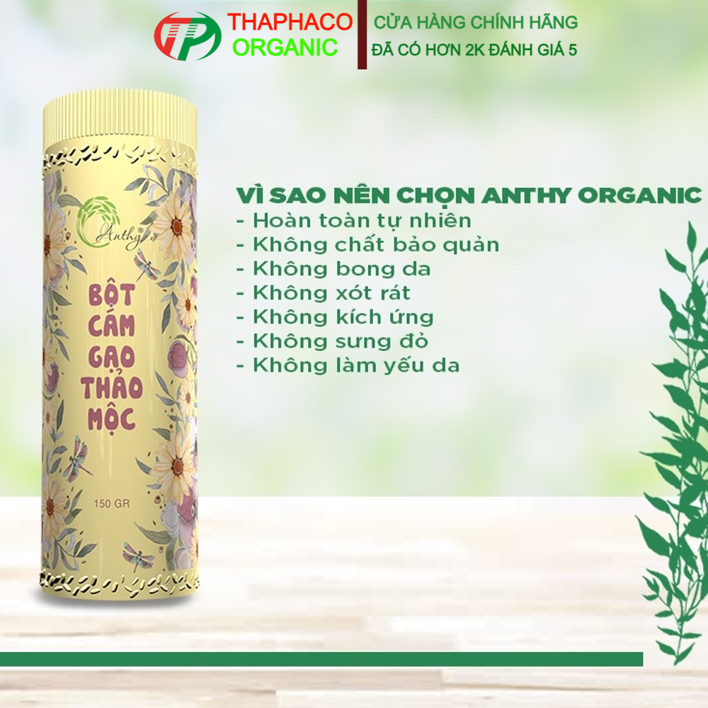 Bột Cám Gạo Thảo Mộc Anthy hộp 150gr Date Mới