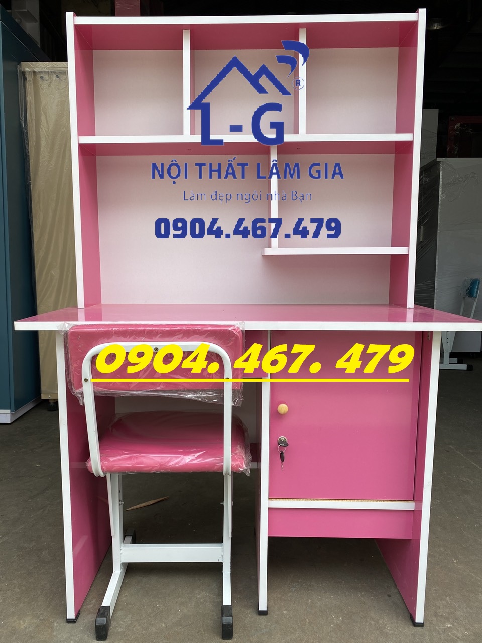 Bàn học sinh okal màu hồng - giao hàng hỏa tốc