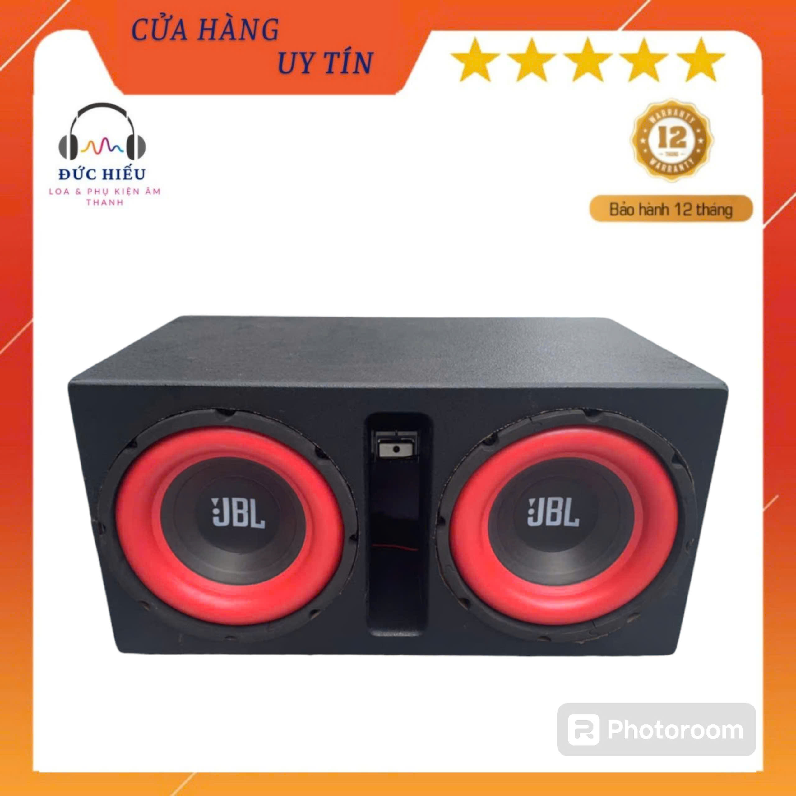 Loa sub ô tô bass kép 20 JBL chạy điện 12 hoặc 24v công suất lớn chất âm hay uy lực