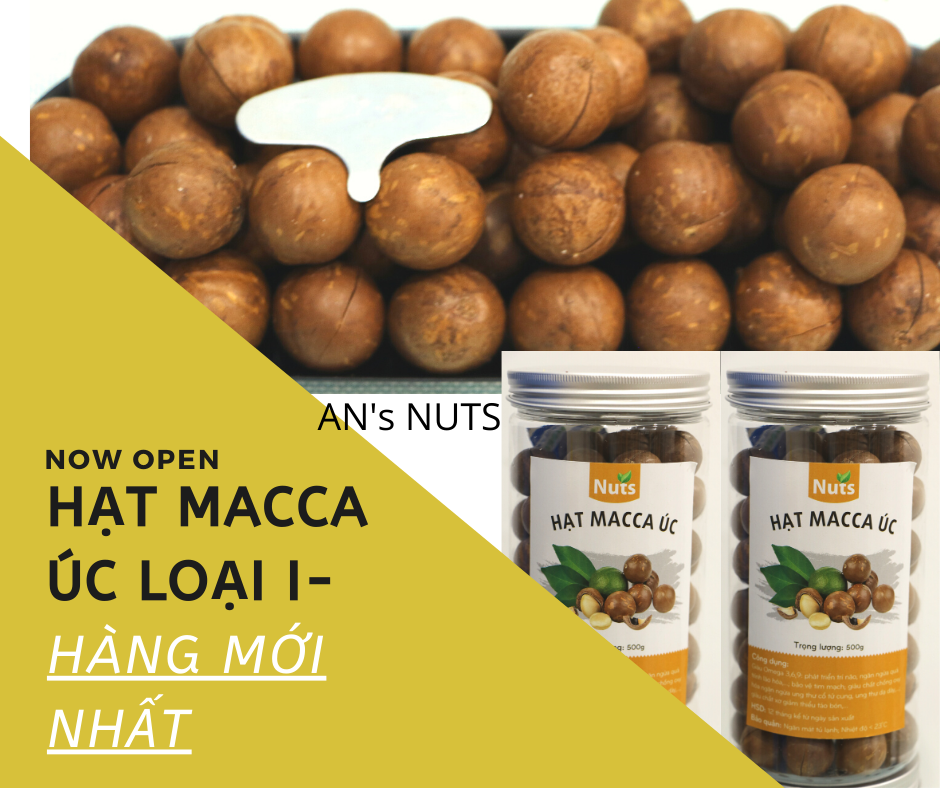 Hạt Mắc ca Úc ( Vỏ mỏng - thơm ngon) - Gói 500g- Annuts