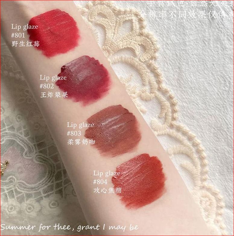 Set 4 cây son kem lì DAISHIAO Fluffy Lip Glaze