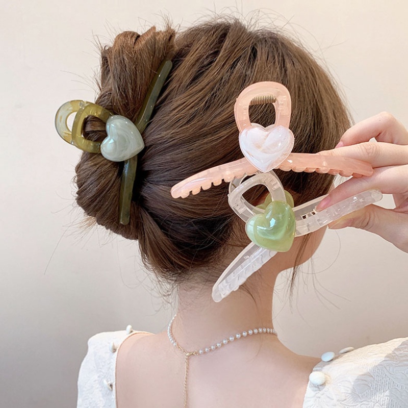 Kẹp tóc dài hình tim , gấp tóc càng cua 11cm