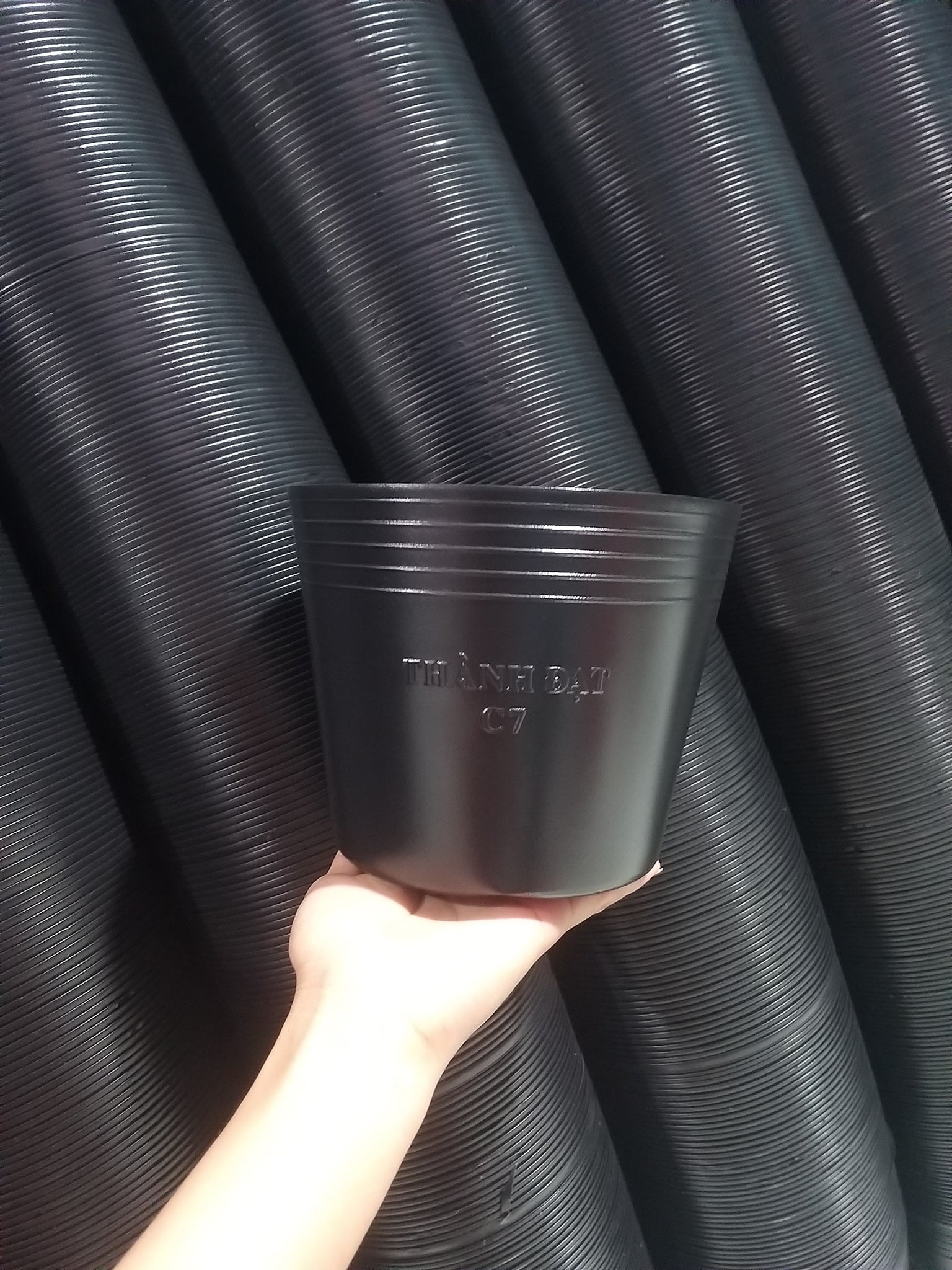 Chậu nhựa mềm đen thành đạt nhiều size ( bộ 10 chậu )