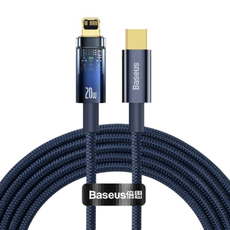 Cáp tự ngắt Baseus Explorer Series Auto Power-Off Fast Charging Data Cable Type-C to IP 20W sạc nhanh, tự ngắt điện khi sạc đầy[HÀNG CHÍNH HÃNG] - CATS000001