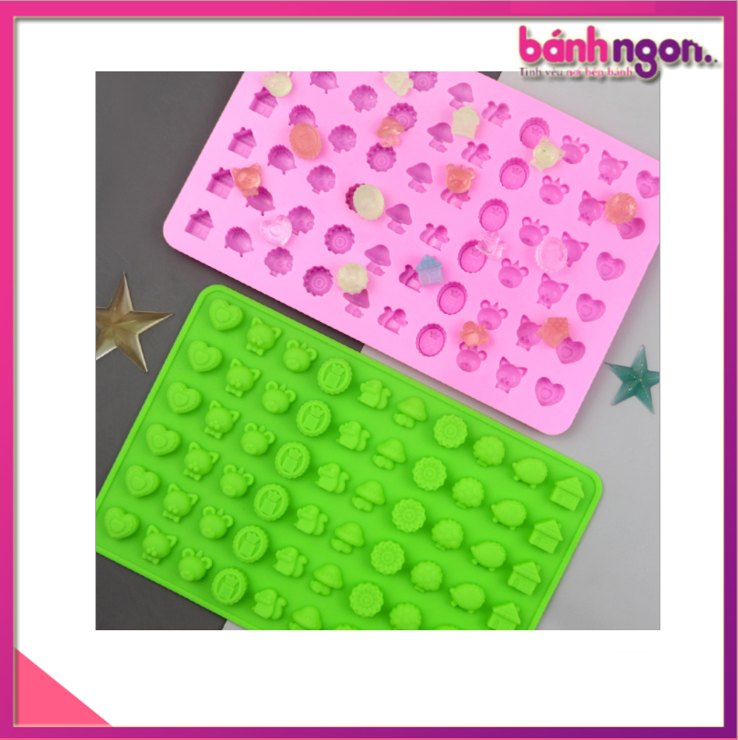 🍩🍩🍩 Khuôn silicon rau câu kẹo dẻo hình con sóc, con nhím, ngôi nhà và gốc cây 🍩🍩🍩