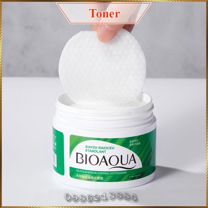 Toner dạng bông thấm kiểm soát dầu ngừa mụn Bioaqua Salicylic Acid Oil Control Cotton Mask BSA7 nhập khẩu