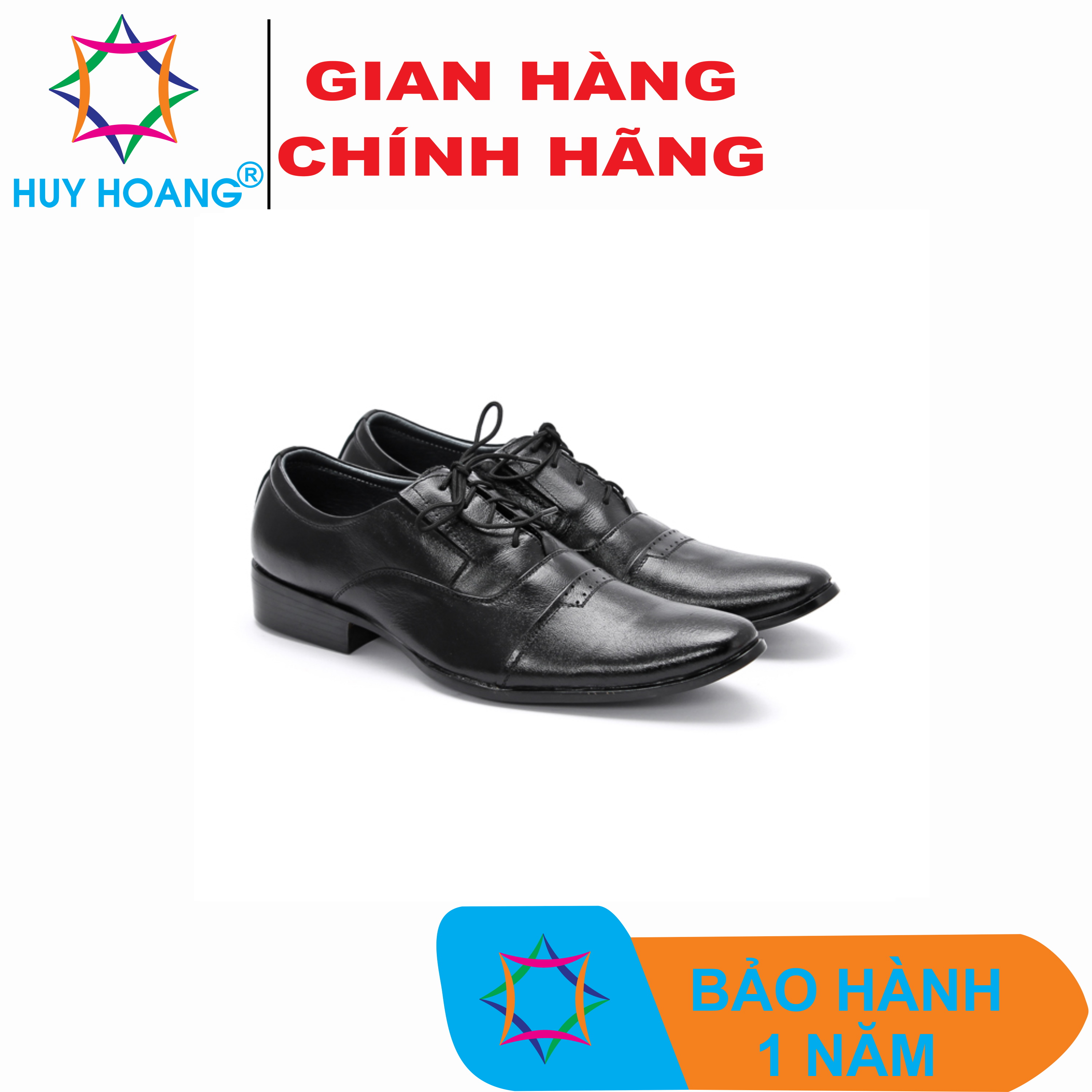 Giày tây nam da bò màu đen TH7103