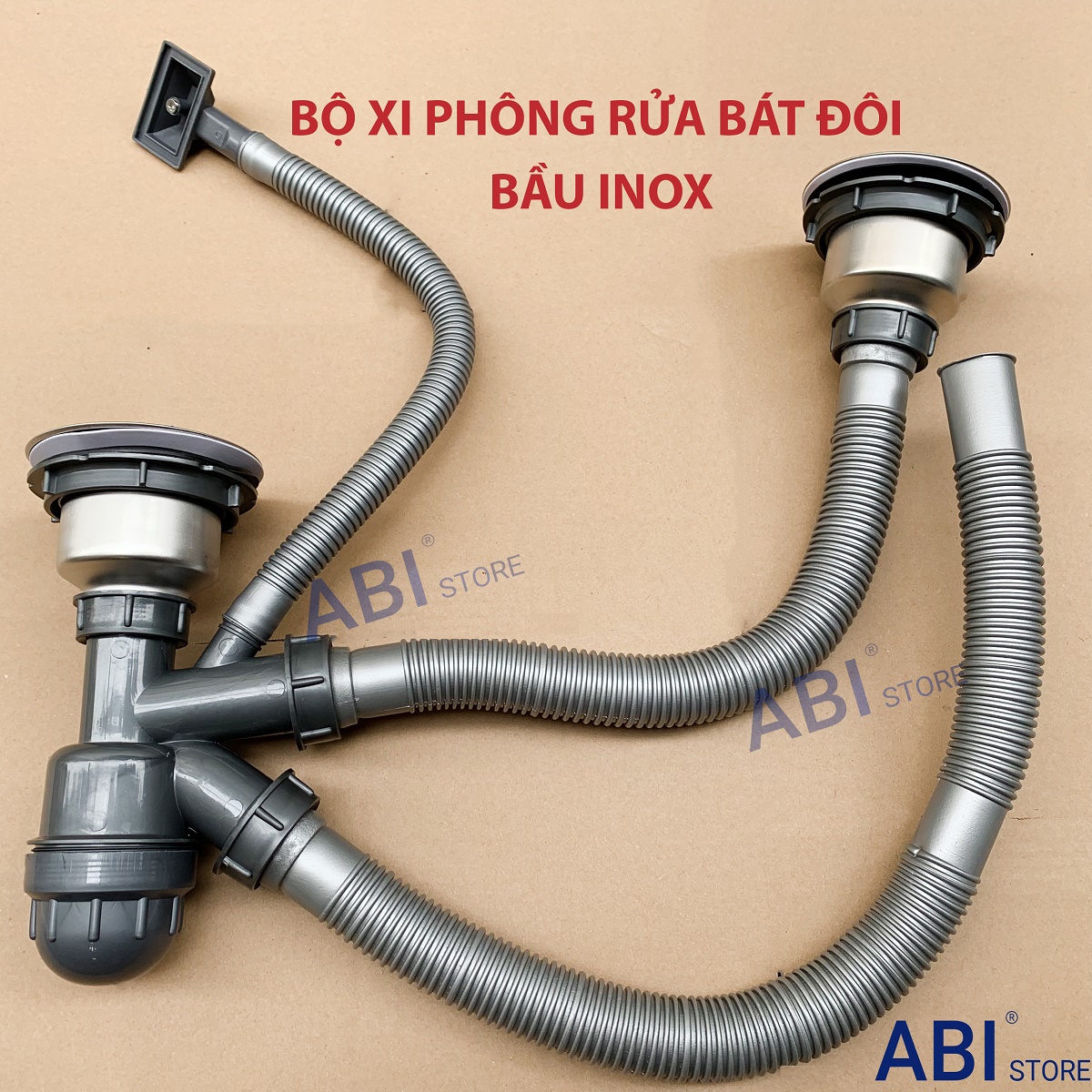 XI PHÔNG CHẬU RỬA BÁT ĐÔI BẦU INOX 110, XI PHÔNG THOÁT NƯỚC BỒN CHẬU RỬA CHÉN 2 HỘC ( XIPHONG CHẬU RỬA BÁT 2 HỐ )