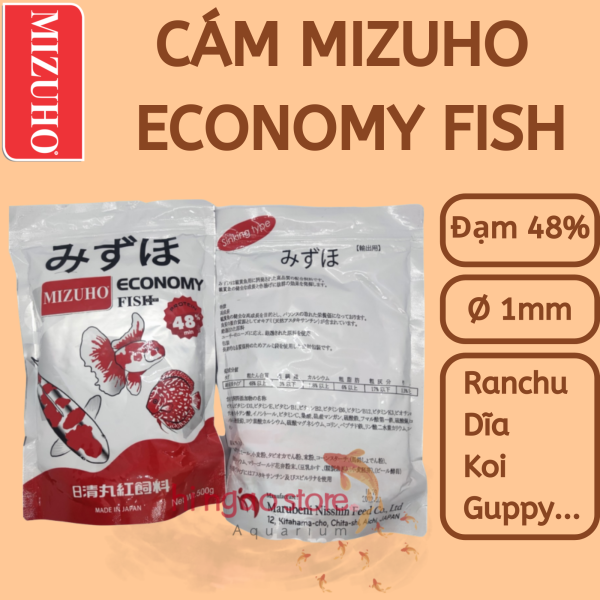 Cám Mizuho gói 500g - ECONOMY FISH  - Thức ăn chuyên dành cho cá vàng,ranchu - cám cá vàng,ranchu | Hingaostore.