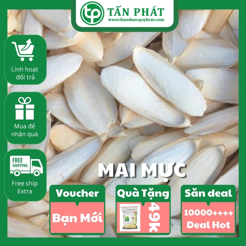 [Hàng công ty mới về] Mai mực (nang mực) khô 500g - Thảo Dược Tấn Phát - Chuyên dùng để sắc nước uống hoặc làm đông sương sa