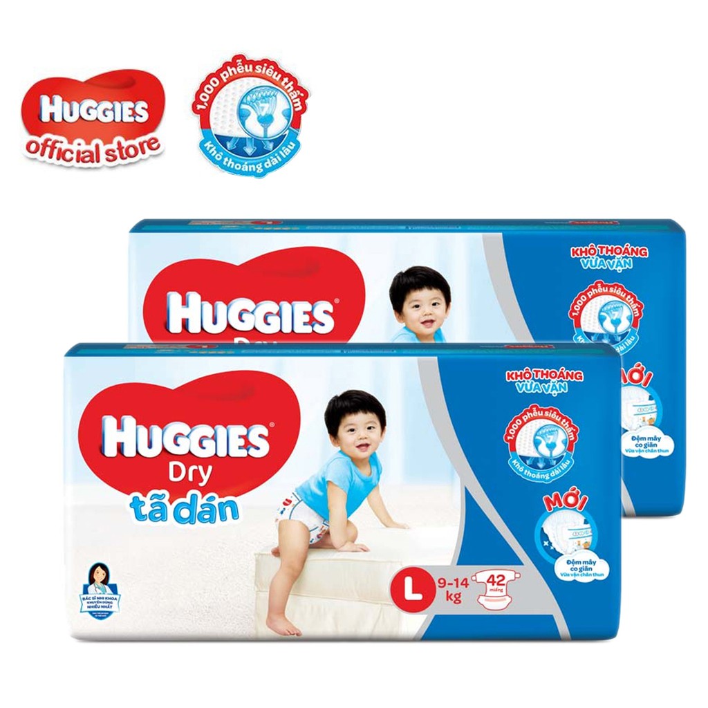 Combo 2 gói tã dán Huggies L42