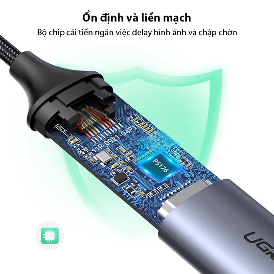 Cáp chuyển USB TYPE C sang HDMI UGREEN CM297 | Chuẩn HDMI 2.0 | Chipset VL100 và PS176 | Bảo hành 18 tháng 1 Đổi 1| 70444.