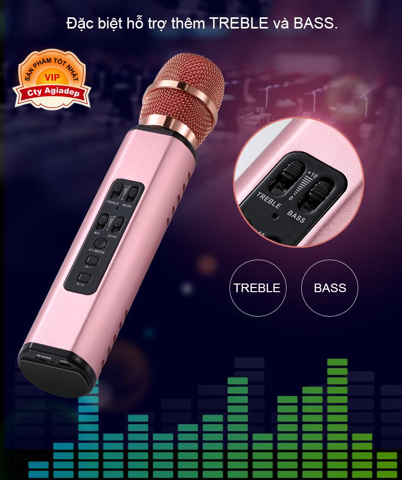 Loa bluetooth kiêm Mic hát karaoke siêu xịn KTV K6 - Âm thanh vượt trội