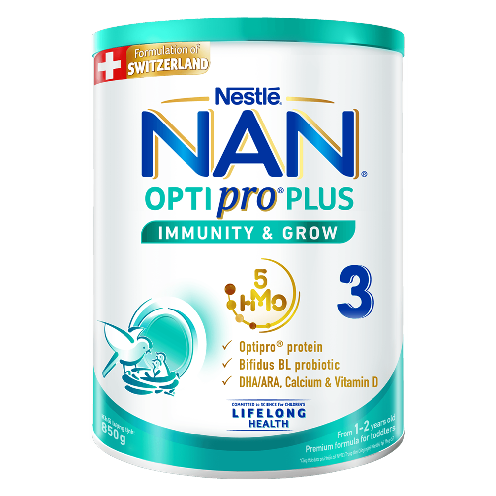 Sữa bột Nan Optipro Plus số 3 5HMO 800g_1.5kg