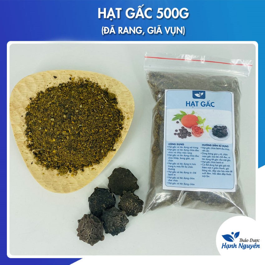 500g hạt gấc đã rang thơm, giã vụn - hạt gấc khô làm nghệ gấc hạ thổ
