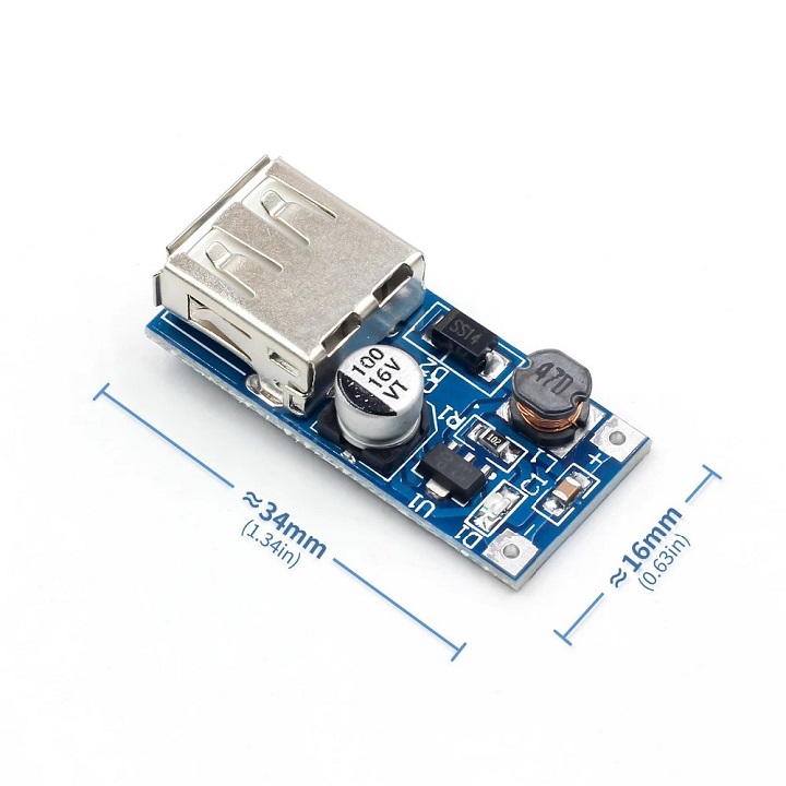 Mạch Tăng Áp 0.9V~5V Lên 5V 600MA Cổng USB